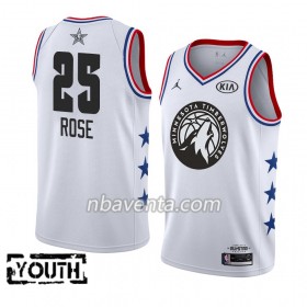 Camiseta Niños Minnesota Timberwolves Derrick Rose 25 2019 All-Star Jordan Brand Blanco Swingman